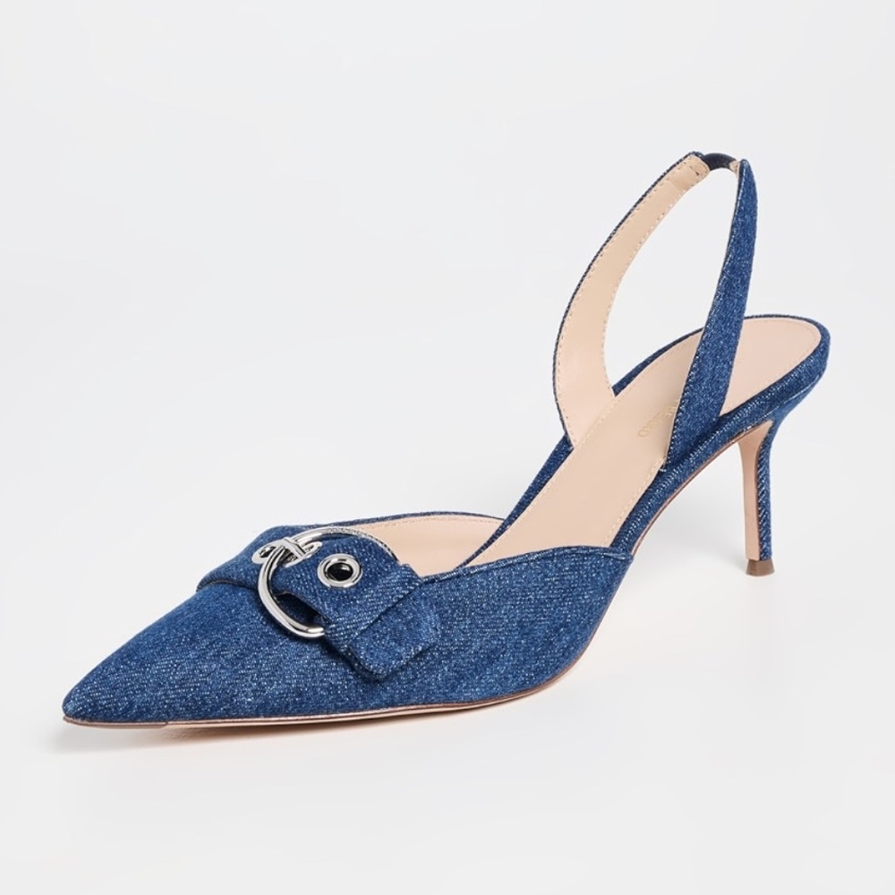 Veronica Beard Roxy Denim Slingback Pump